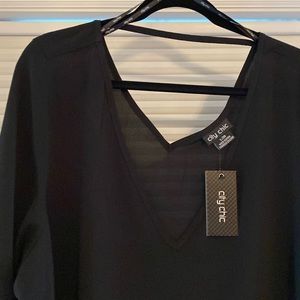 Stunning CITY CHIC black blouse, new with tags.